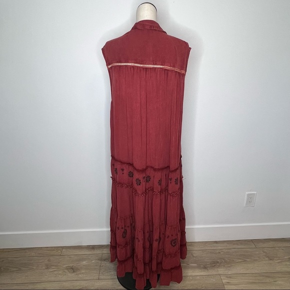 Free People Women's Pretty Cozy Maxi Dress Brown Small - Picture 9 of 10